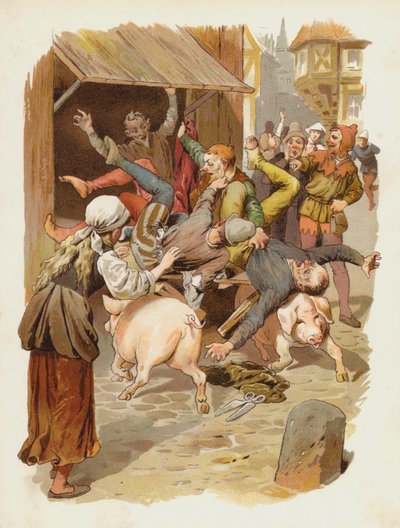 Till Eulenspiegel için illüstrasyon by German School