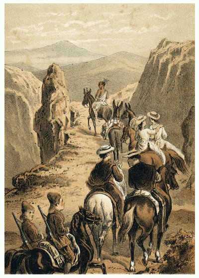 Avrupalılar tarafından Amazon fethinin illüstrasyonu. “” De Bootslieden der Amazon-River”da, Karl Muller, Hollanda by German School