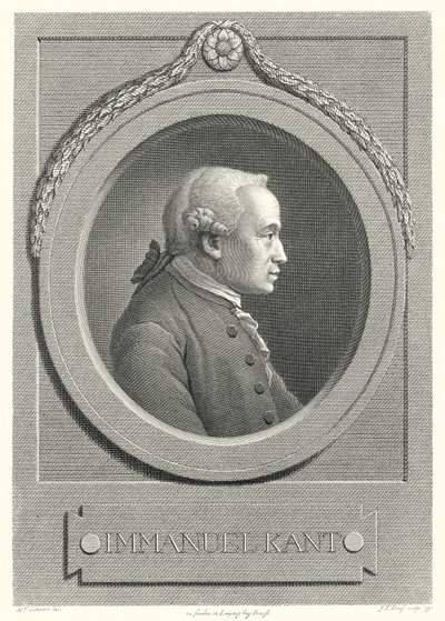 Immanuel Kant, Alman filozof (gravür) by German School