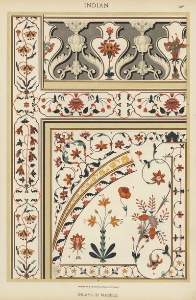 Hint, Mermer Kakma (renkli taş) by German School