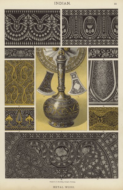 Hint, Metal İşleri (renkli taş) by German School