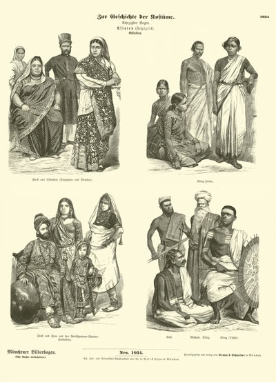 Hint kostümleri, 19. yüzyıl sonu by German School