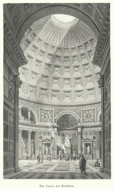 Pantheon'un içi, Roma (gravür) by German School