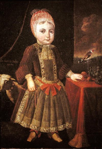 Pencerede küçük bir kızla iç mekan by German School