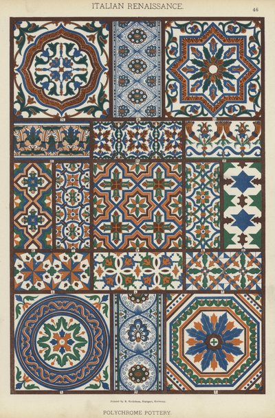 İtalyan Rönesansı, Çok Renkli Çömlekçilik (renkli taş) by German School