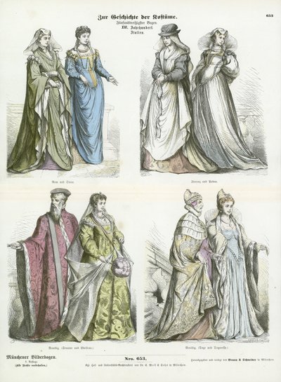 İtalyan kostümleri, 16. yüzyıl by German School