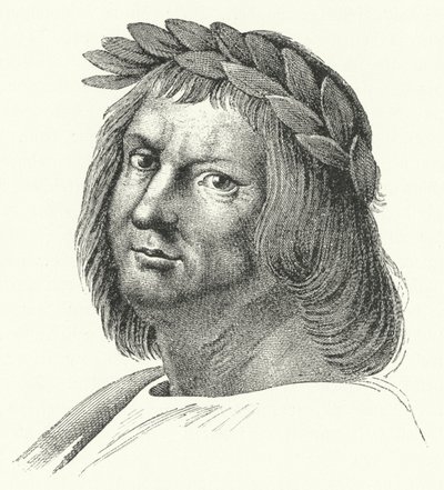 Jacopo Sannazaro, İtalyan şair (gravür) by German School