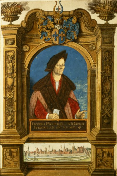 Fugger ailesinin gizli onur kitabından Jakob Fugger by German School