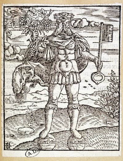 Janus (bir elinde anahtar, diğerinde asma dalı) - Almanya by German School