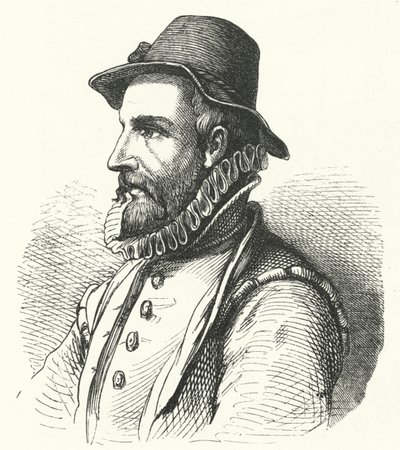 Johann Fischart, Alman yazar ve hicivci (gravür) by German School