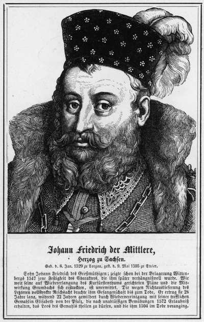 Johann Friedrich Orta, Saksonya Dükü (gravür) by German School