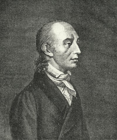 Johann Heinrich Voss, Alman klasikçi ve şair (gravür) by German School