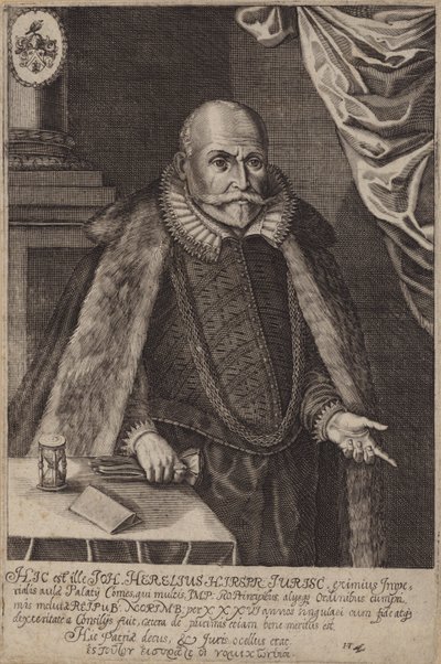 Johann Herel, Alman hukukçu (gravür) by German School