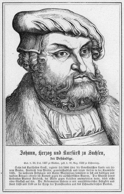 Johann, Duke ve Saksonya Elector, Kalıcı (gravür) by German School
