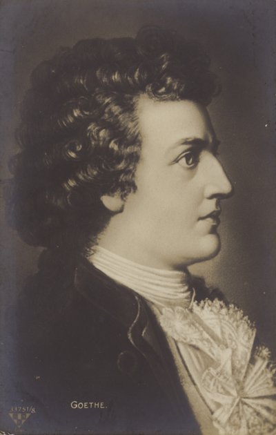 Johann Wolfgang von Goethe (1749-1832), Alman şair, romancı ve oyun yazarı (lito) by German School