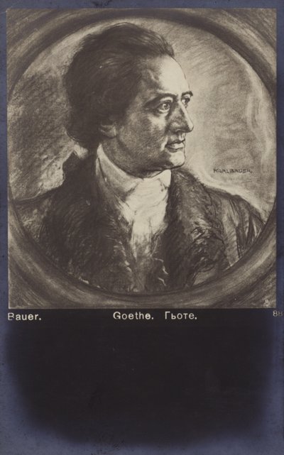 Johann Wolfgang von Goethe (1749-1832), Alman şair, romancı ve oyun yazarı (lito) by German School