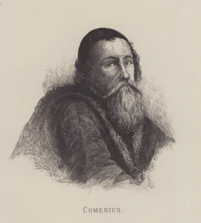 John Amos Comenius, Çek filozof, ilahiyatçı ve eğitim kampanyacısı (lito) by German School
