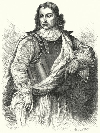 John Lambert, İngiliz Parlamenter general ve politikacı (gravür) by German School