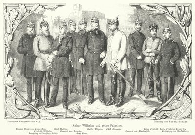 Kaiser Wilhelm II ve şövalyeleri by German School