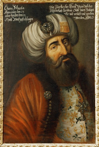 Kara Mustafa Paşa Türk Sadrazamı, Türk donanmasının amirali, Sultanlar meclisi üyesi ... (tuval üzerine yağlıboya) by German School