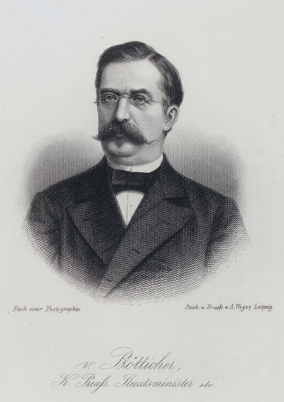 Karl Heinrich von Boetticher, Alman politikacı ve Rektör Yardımcısı (gravür) by German School