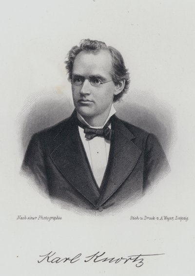 Karl Knortz, Alman-Amerikalı yazar (gravür) by German School