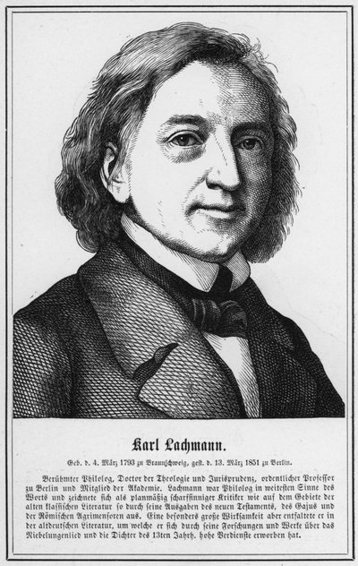 Karl Lachmann (gravür) by German School