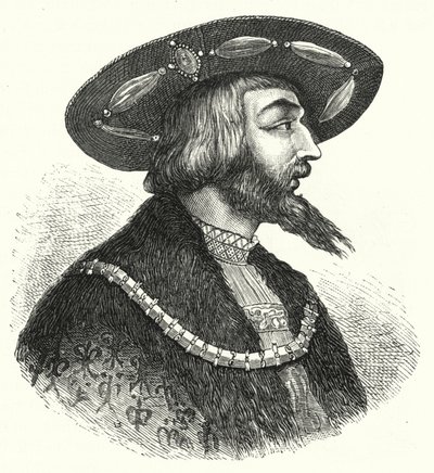 Macaristan Kralı II. Louis (gravür) by German School