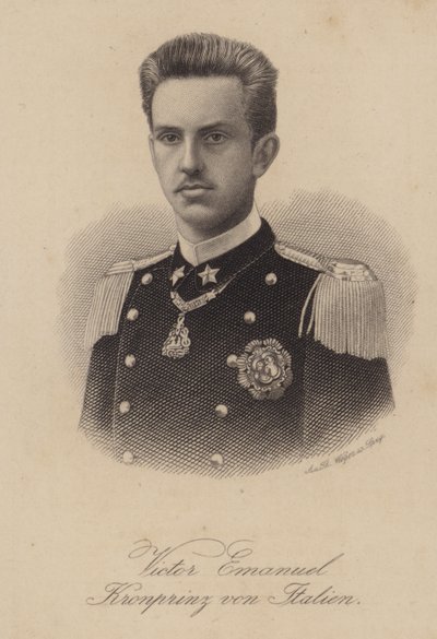 Veliaht Prens olduğunda İtalya Kralı Victor Emmanuel III by German School