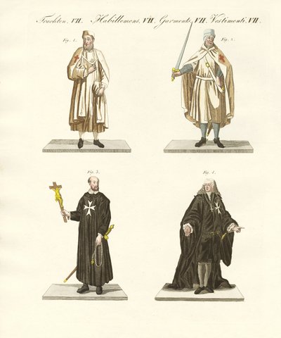 Şövalye düzeni (renkli gravür) by German School