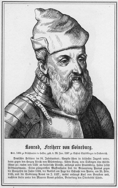 Konrad, Boineburg Baronu (gravür) by German School