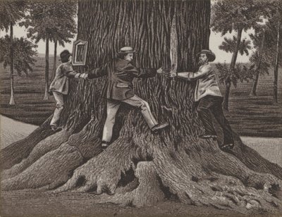Korner Eiche zu Dallwitz (taş) by German School