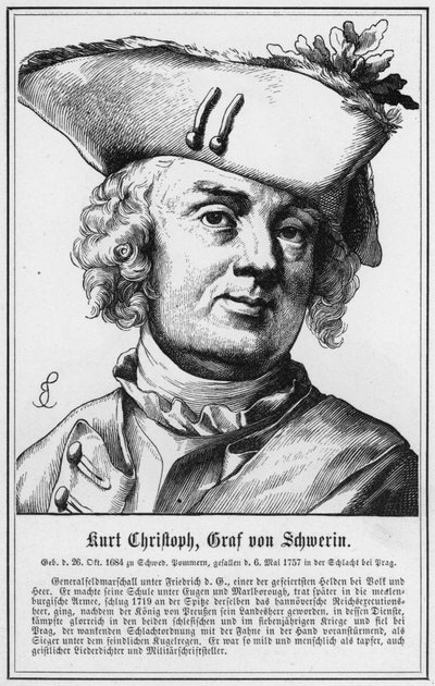 Kurt Christoph, Schwerin Kontu (gravür) by German School