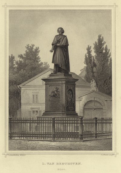 L van Beethoven, Bonn by German School