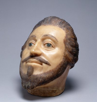 Hessen Landgrave Moritz, 1600-25 (balmumu, cam ve saç) by German School