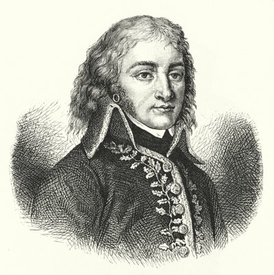 Lazare Hoche, Devrimci ordudaki Fransız general (gravür) by German School