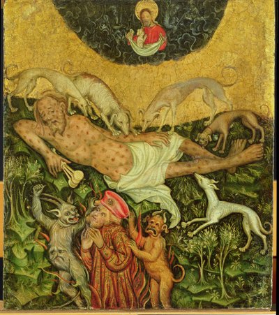 Lazarus ve Zengin Adam, c.1400 by German School