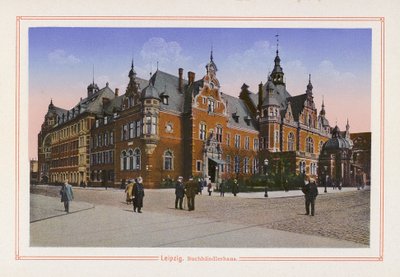 Leipzig, kitapçının evi (renkli taş baskı) by German School