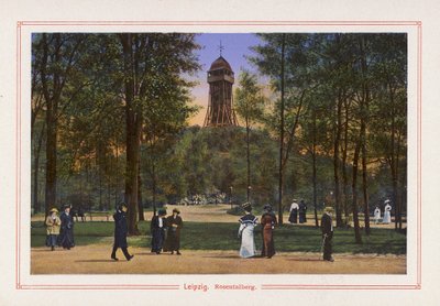 Leipzig, Rosentalberg (renkli taş baskı) by German School