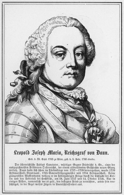 Leopold Joseph Maria, Daun İmparatorluk Kontu (gravür) by German School