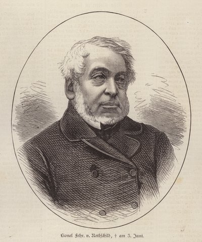 Lionel de Rothschild, İngiliz bankacı, politikacı ve hayırsever (gravür) by German School