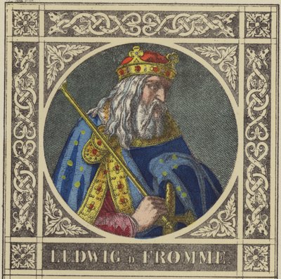 Ludwig D Fromme, 814-840 (renkli gravür) by German School