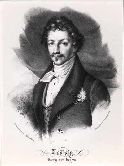 Bavyeralı Ludwig I (25 Ağustos 1786 - 29 Şubat 1868) by German School