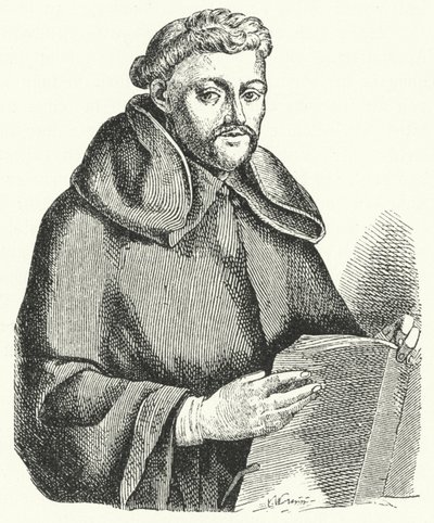 Luis de Leon, İspanyol lirik şair (gravür) by German School