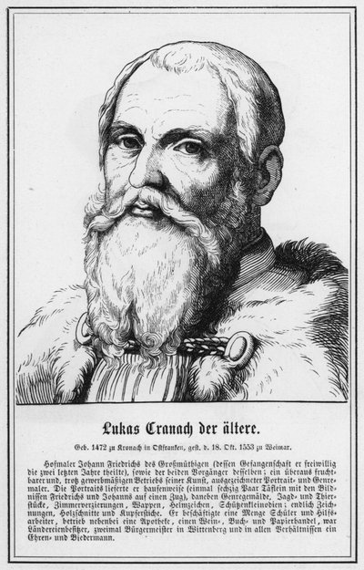 Yaşlı Lucas Cranach (gravür) by German School