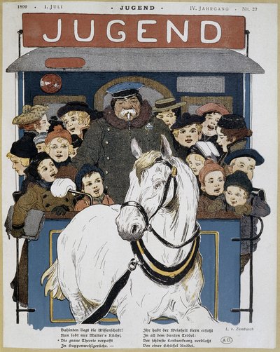 Bir omnibüsteki birçok çocuk - “” Jugend””” by German School