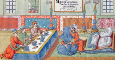 Evlilik sahnesi, Osmanlı İmparatorluğu üzerine bir el yazmasından, c.1600 (kağıt üzerinde wc) by German School