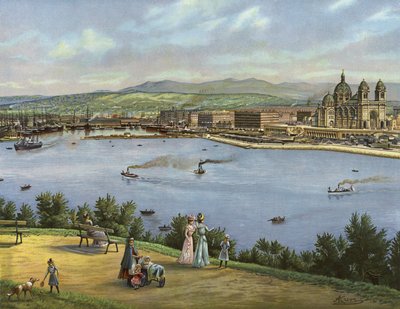 Marsilya, Fransa (chromolitho) by German School