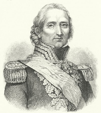 Mareşal Nicolas Soult, Fransız askeri (gravür) by German School