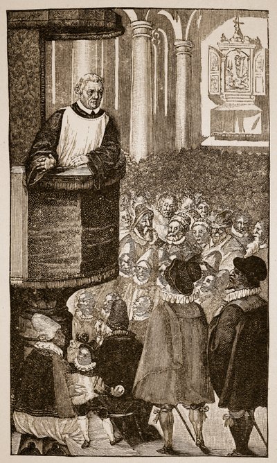 Martin Luther vaazı, c.1517 by German School
